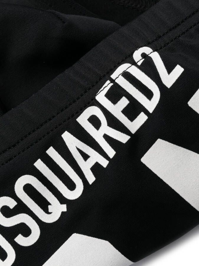 Dsquared2 Zwembroek met logoprint Zwart