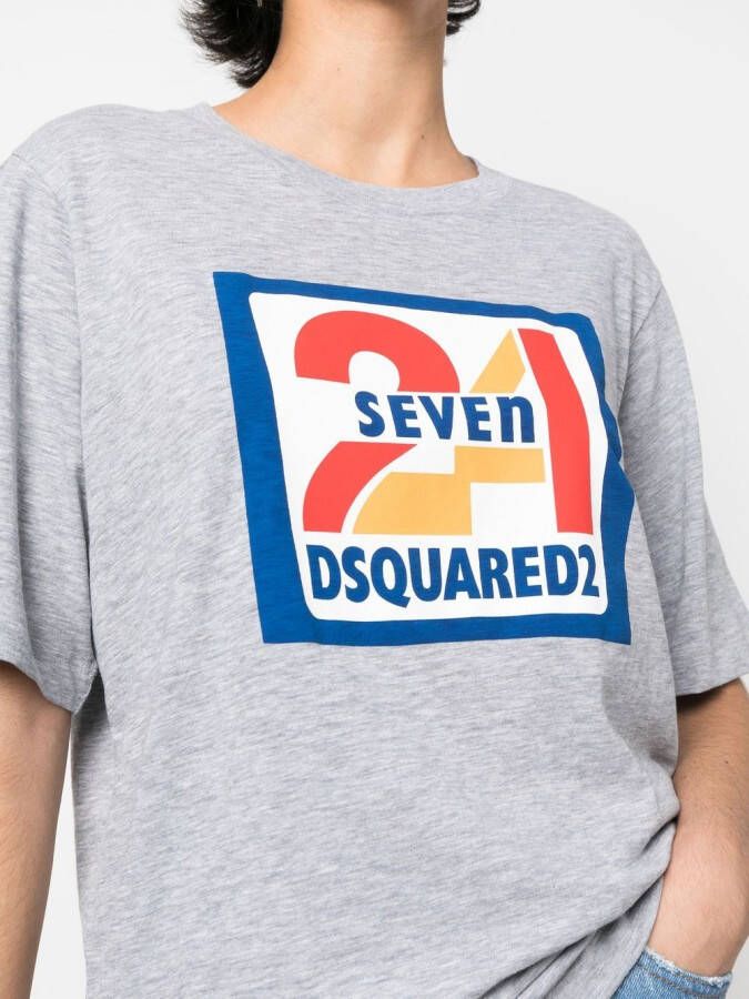 DSQUARED2 T-shirt met logoprint Grijs