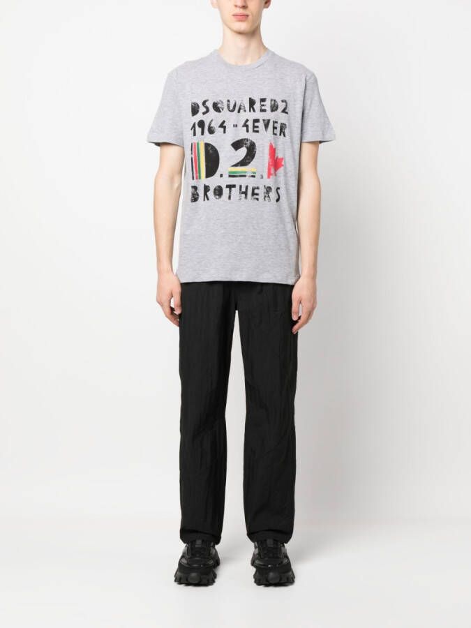 DSQUARED2 T-shirt met logoprint Grijs