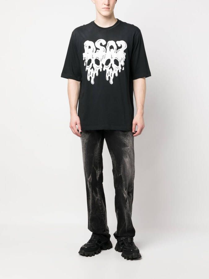 DSQUARED2 T-shirt met logoprint Zwart