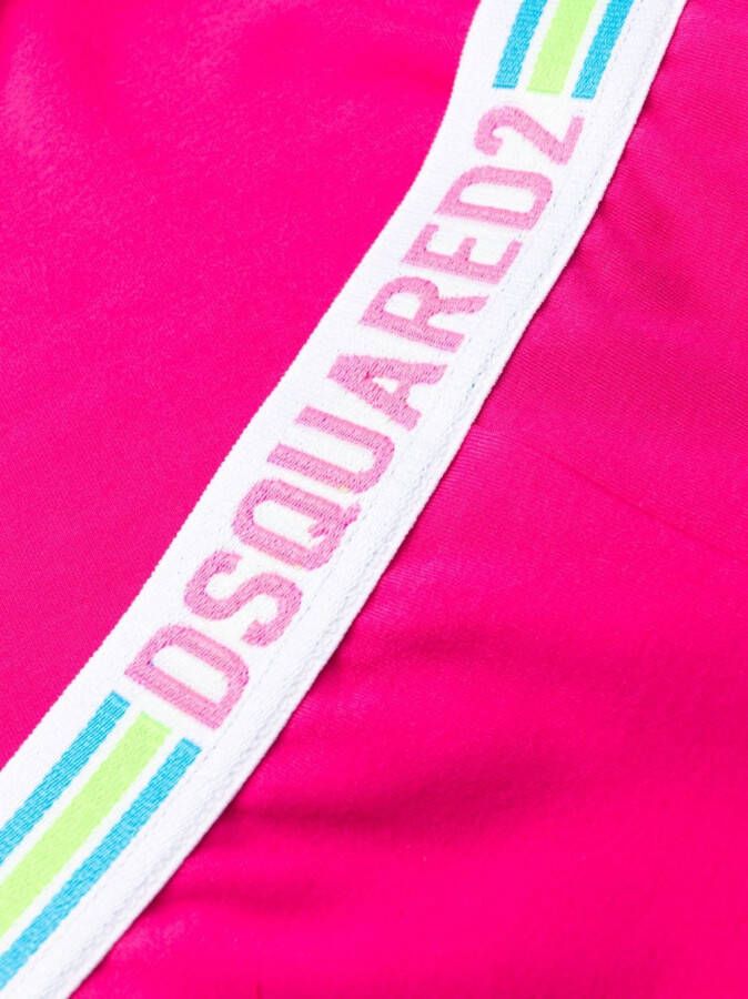 Dsquared2 Legging met logoband Roze