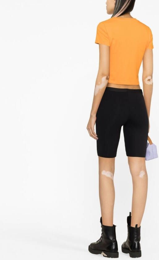 DSQUARED2 Fietsshorts met logoband Zwart