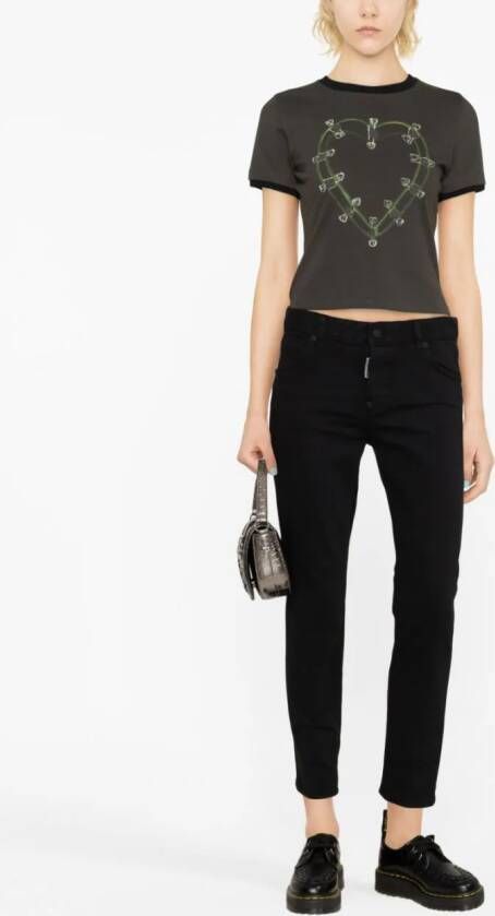 DSQUARED2 Jeans met toelopende pijpen Zwart