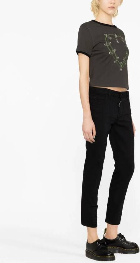 DSQUARED2 Jeans met toelopende pijpen Zwart