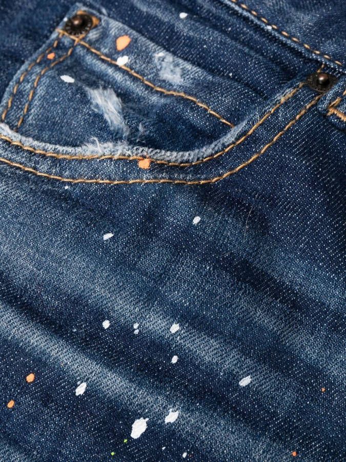 DSQUARED2 Jeans met verfspatten Blauw