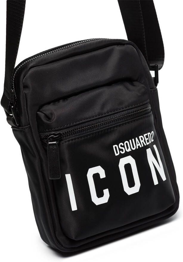DSQUARED2 Messengertas met logoprint Zwart