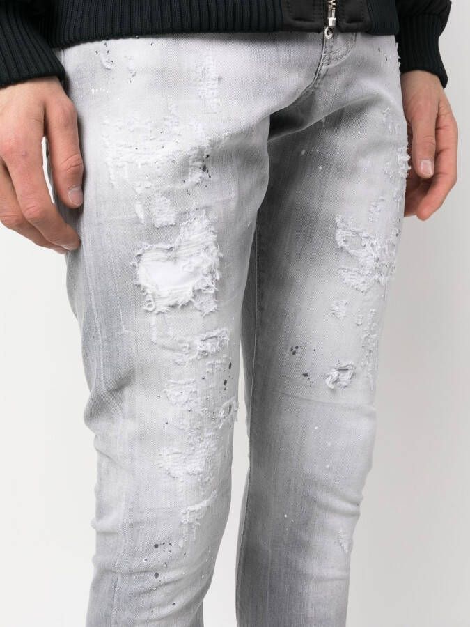 DSQUARED2 Gerafelde jeans Grijs