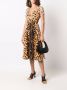 DSQUARED2 Midi-jurk met dierenprint Bruin - Thumbnail 2