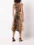 DSQUARED2 Midi-jurk met dierenprint Bruin - Thumbnail 4