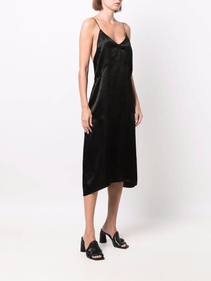DSQUARED2 Midi-jurk met satijnen afwerking Zwart