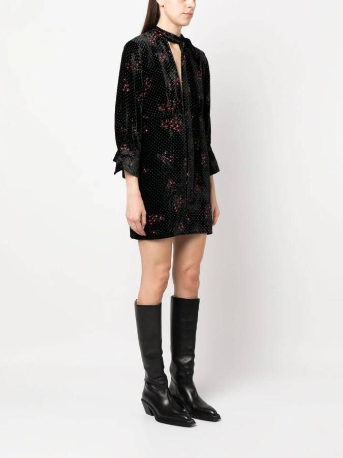 Dsquared2 Mini-jurk met bloemenkant Zwart