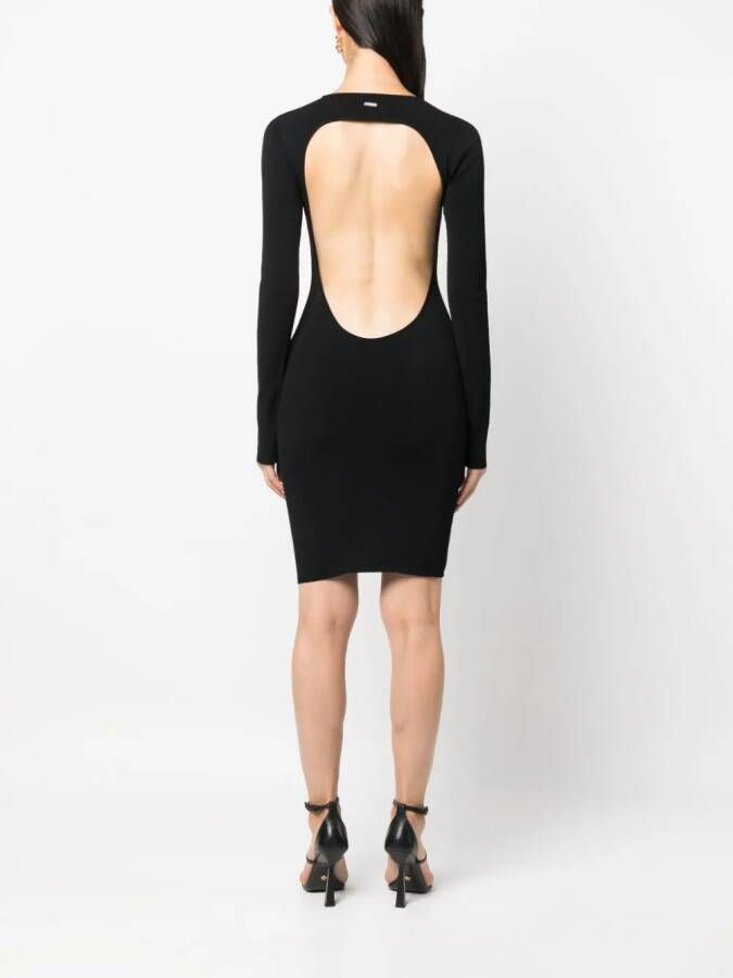 Dsquared2 Mini-jurk met open rug Zwart