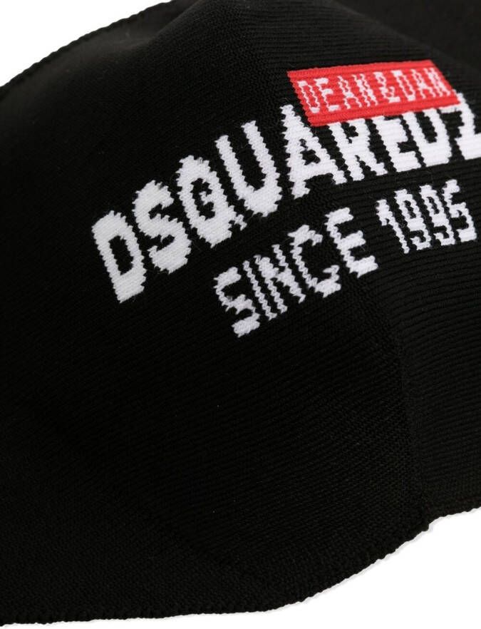 Dsquared2 Mondkapje met logo Zwart