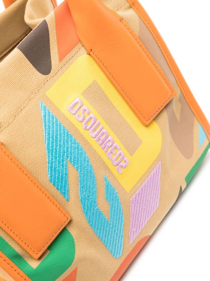 DSQUARED2 Shopper met monogramprint Beige
