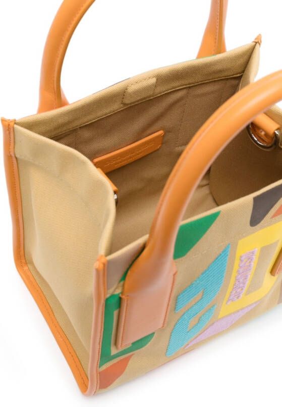DSQUARED2 Shopper met monogramprint Beige