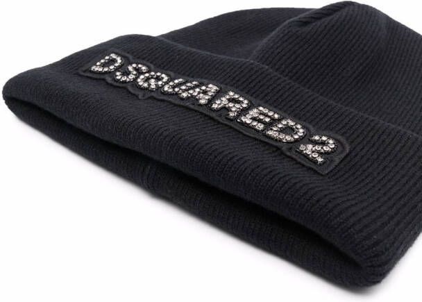 DSQUARED2 Muts met logopatch Zwart