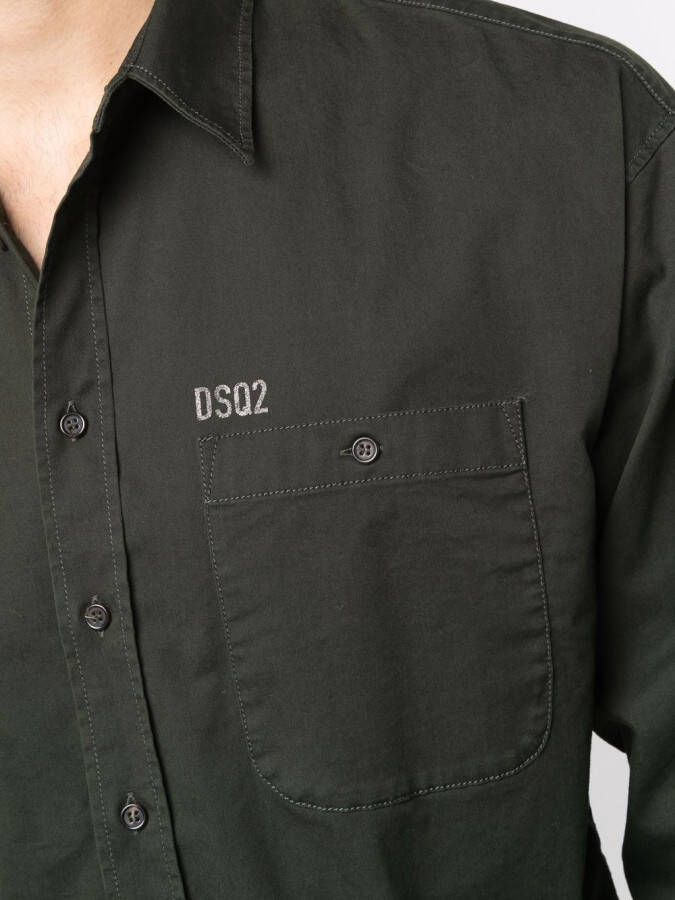 DSQUARED2 Overhemd met borstzak Groen