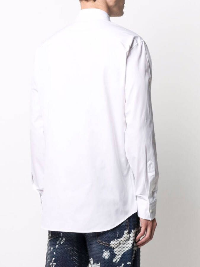 DSQUARED2 Overhemd met geborduurd logo Wit