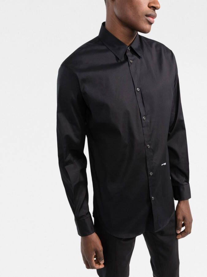 Dsquared2 Overhemd met klassieke kraag Zwart