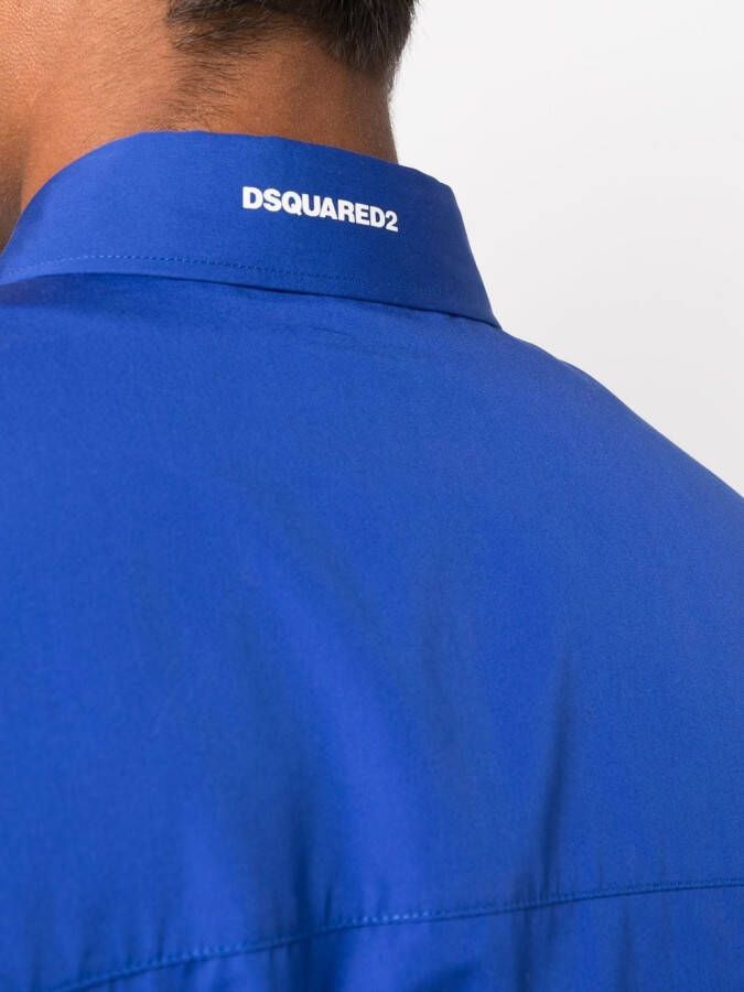 Dsquared2 Overhemd met logoprint Blauw