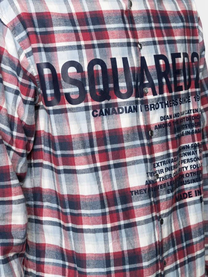 Dsquared2 Overhemd met logoprint Rood