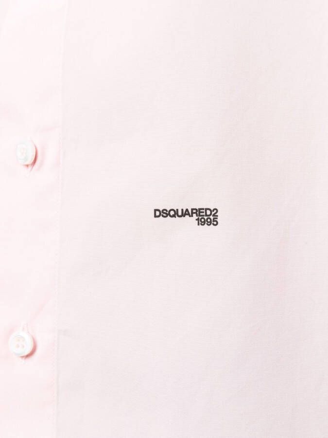 Dsquared2 Overhemd met logoprint Roze