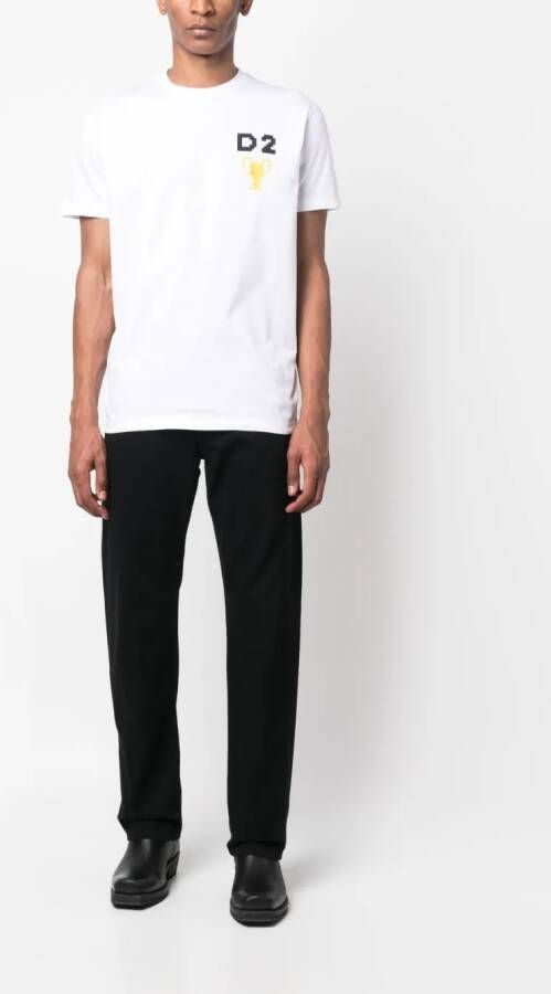 DSQUARED2 Overhemd met pixelprint Wit