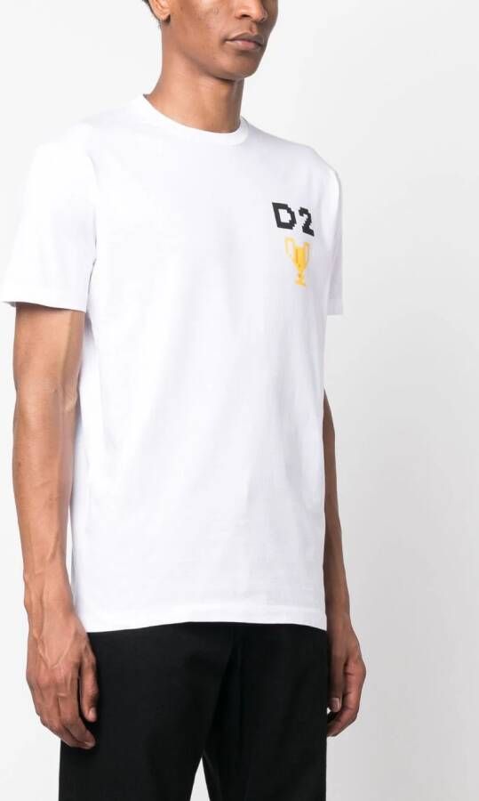 DSQUARED2 Overhemd met pixelprint Wit