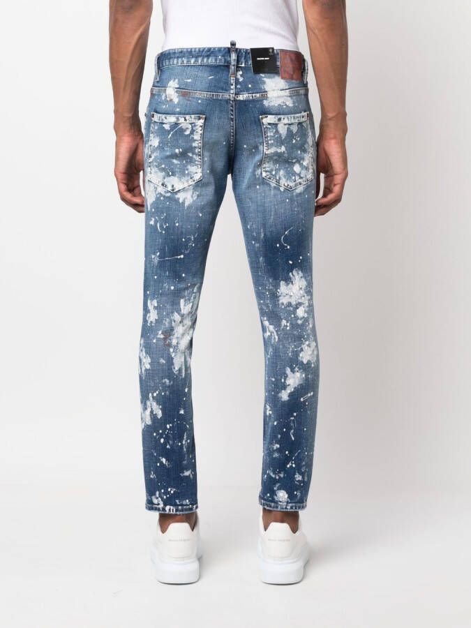 DSQUARED2 Jeans met verfspetters Blauw