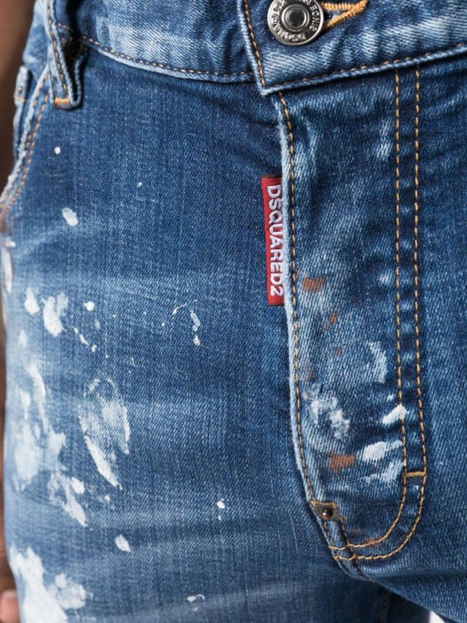 DSQUARED2 Jeans met verfspetters Blauw