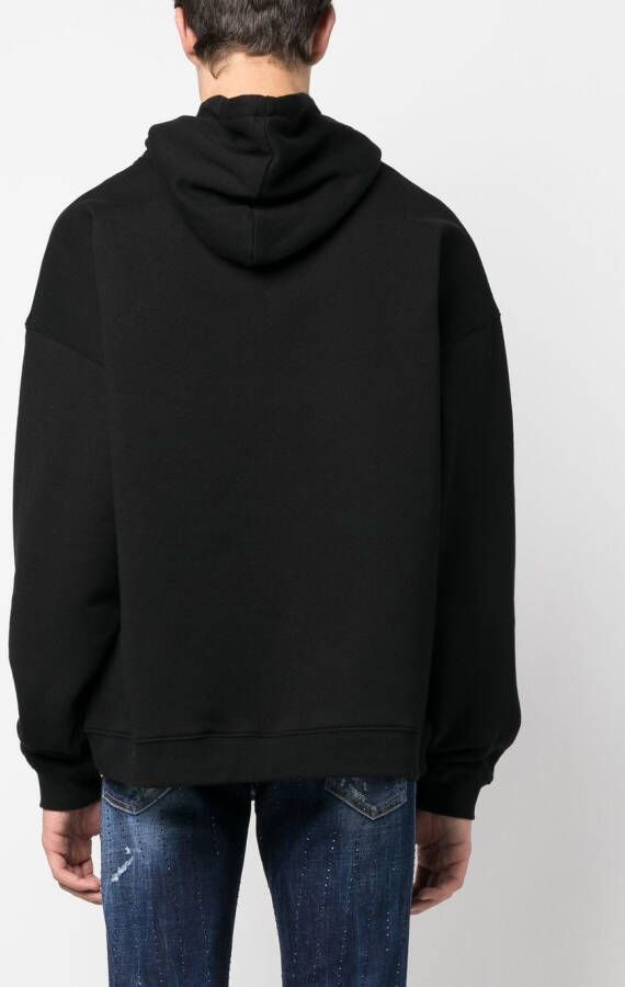 DSQUARED2 Hoodie met palmprint Zwart