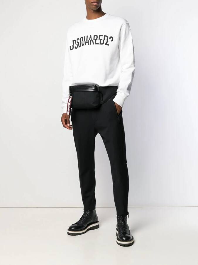DSQUARED2 Pantalon met logopatch Zwart