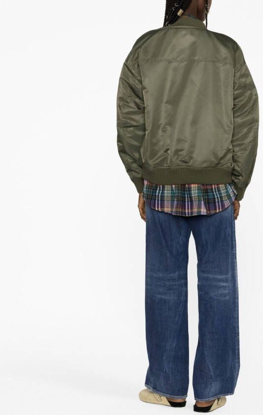 Dsquared2 patch-detail bomber jacket Groen