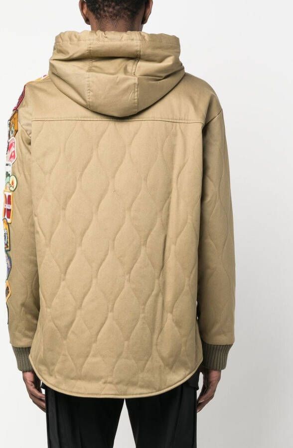 Dsquared2 patch-detail hooded jacket Bruin