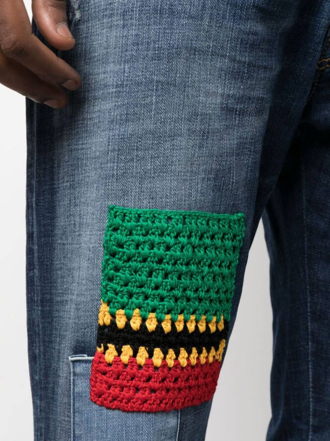 DSQUARED2 Jeans met patchwork Blauw