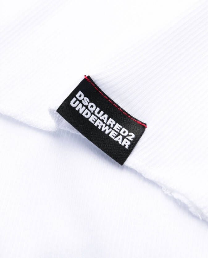 DSQUARED2 Geribbelde tanktop Wit