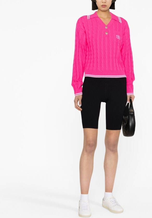 DSQUARED2 Ribgebreide fietsshorts Zwart