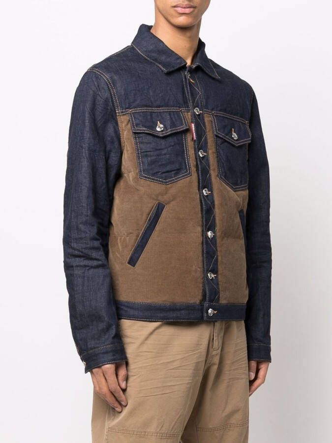 DSQUARED2 Ribfluwelen jack Blauw