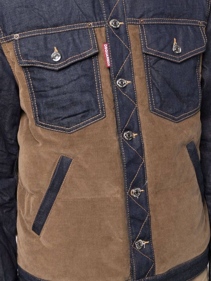 DSQUARED2 Ribfluwelen jack Blauw