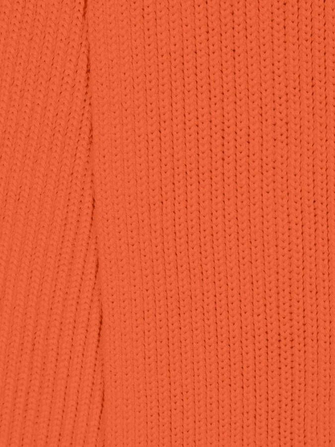 DSQUARED2 Ribgebreide muts en sjaal Oranje