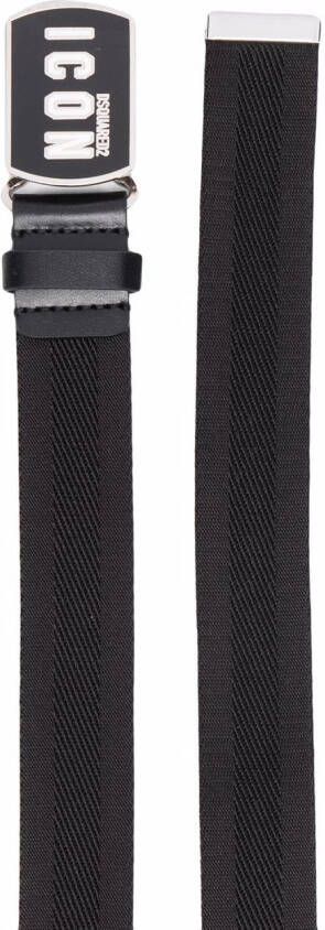 DSQUARED2 Riem met logopatch Zwart