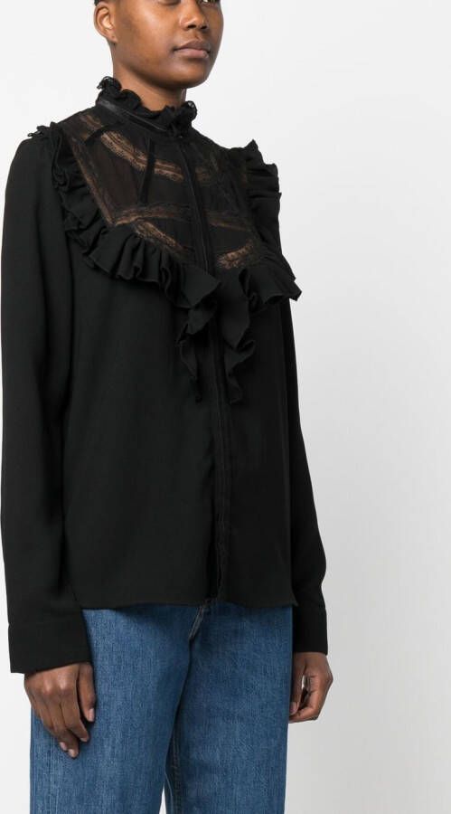DSQUARED2 Blouse met ruches Zwart