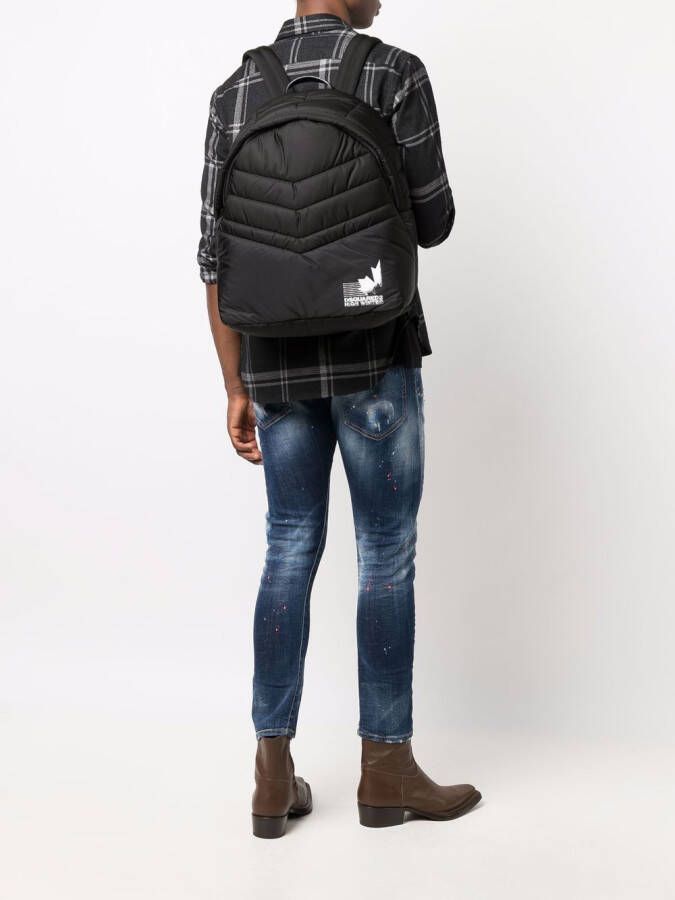 DSQUARED2 Rugzak met logoprint Zwart