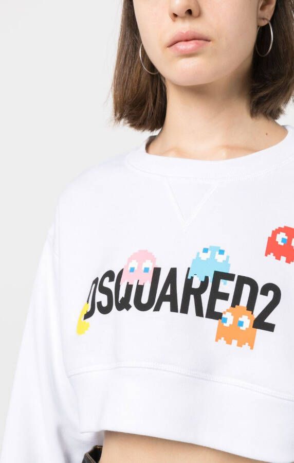 Dsquared2 Sweater met logoprint Wit