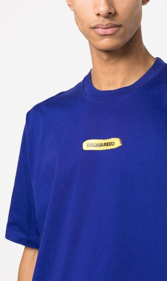 Dsquared2 T-shirt met logo Blauw