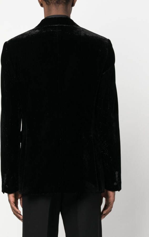 DSQUARED2 sequined-trim velvet blazer Zwart