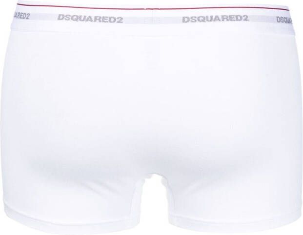 Dsquared2 Set van drie boxershorts met logoband Wit