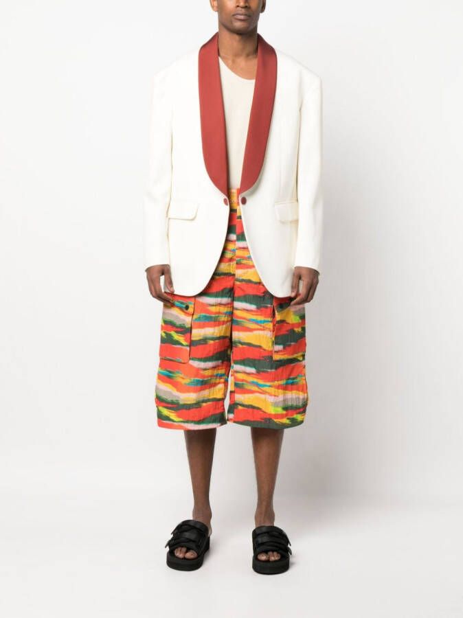 DSQUARED2 Blazer met sjaalrevers Beige