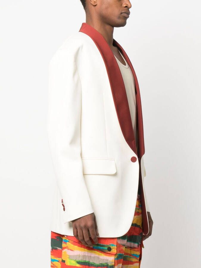 DSQUARED2 Blazer met sjaalrevers Beige