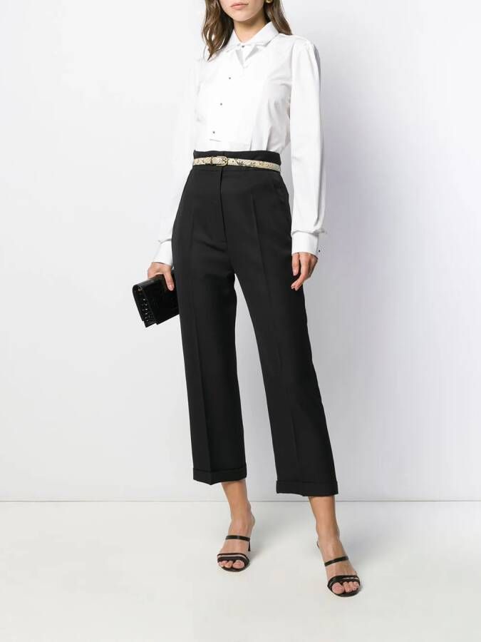DSQUARED2 Shirt met geplooide bef Wit